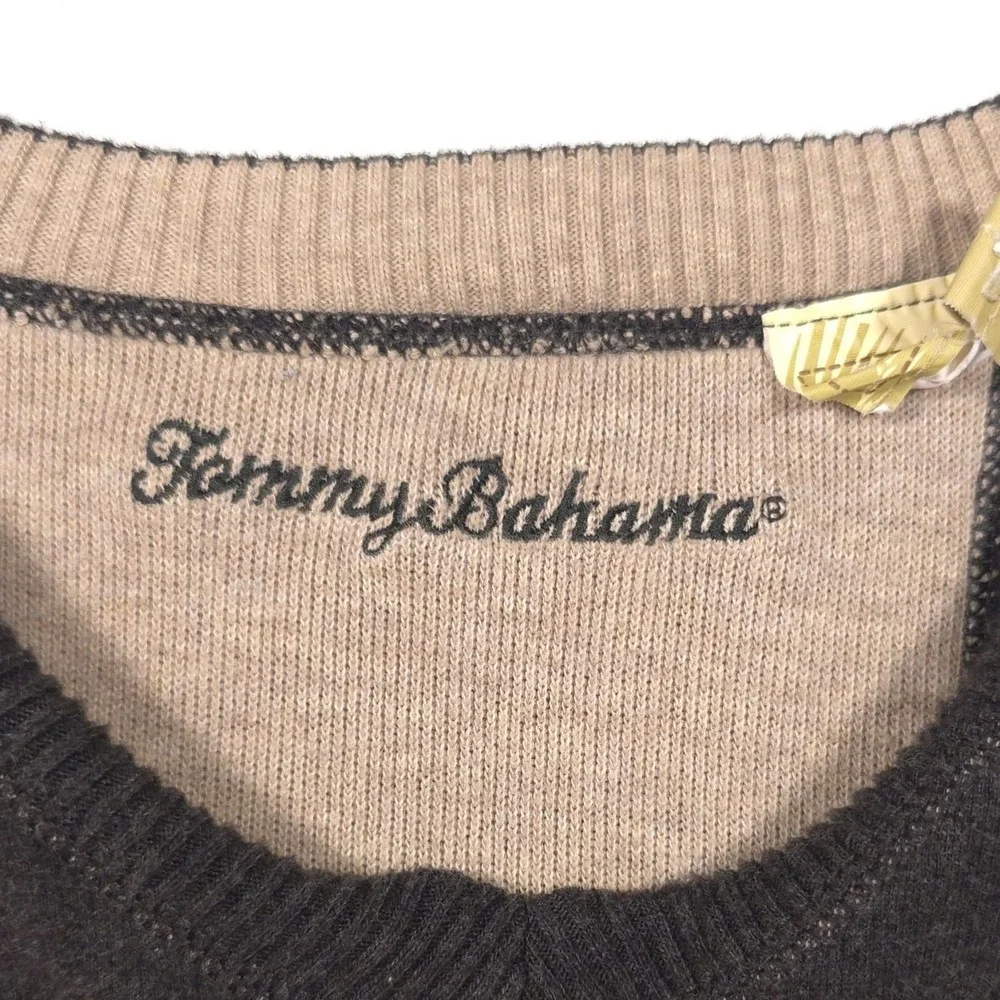 Tommy Bahama Men's Pullover Sweater Size XL V‎ Neck Cotton Gray